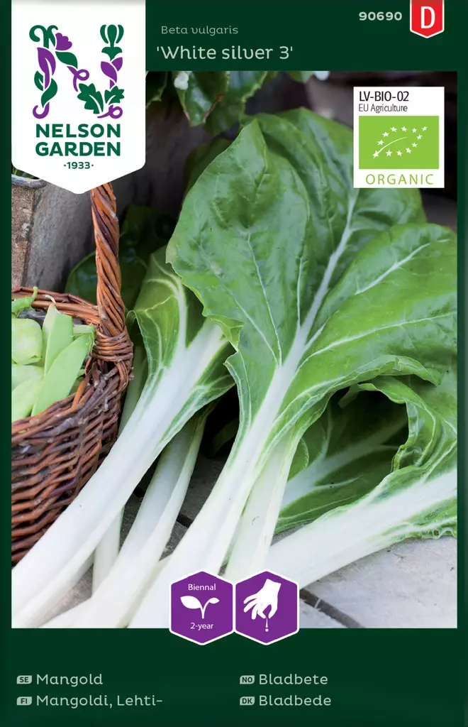 Lehtimangoldi 'White Silver 3' siemen, Nelson Garden - Vihannesten siemenet - 7312600906907 - 1