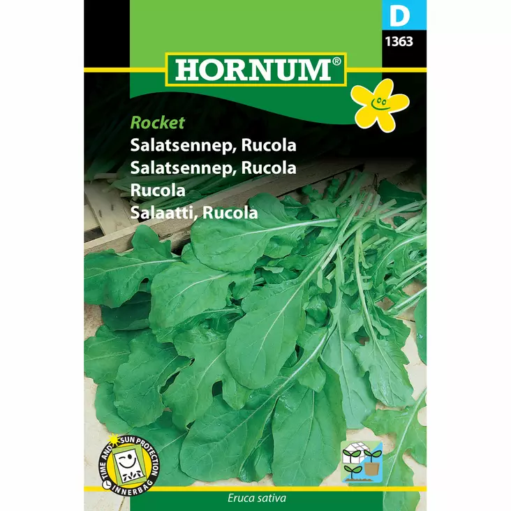 Rucolasalaatti, Eruca sativa 'Rocket', siemen, Hornum - Annossiemenet - 5708787013637 - 1