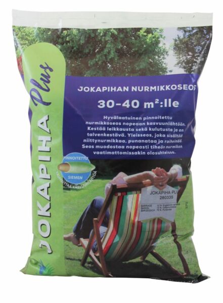 Siemen Jokapiha Plus Nurmikkoseos 1 kg - Nurmikon siemenet pienet pakkaukset - 6415152803357 - 1