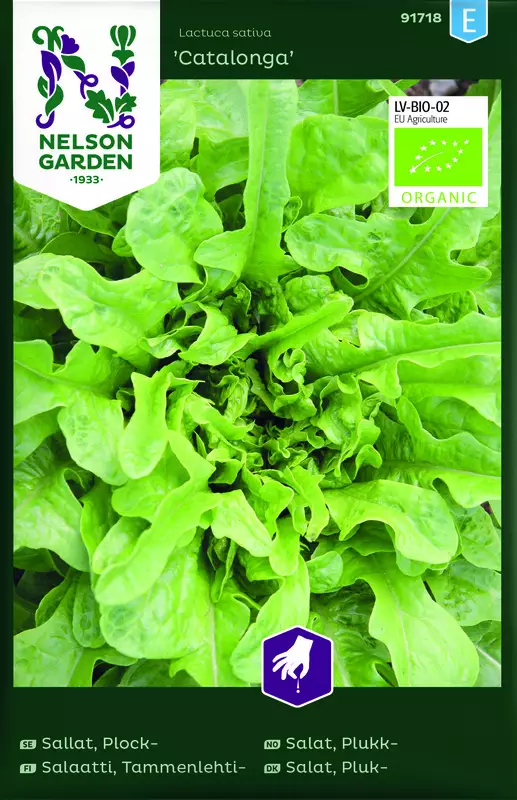 Tammenlehtisalaatti 'Catalonga' luomu, siemen, Nelson Garden - Vihannesten siemenet - 7312600917187 - 1