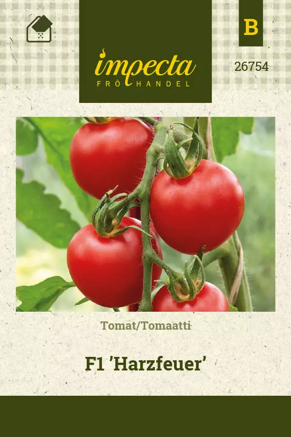 Tomaatti 'Harzfeuer' F1, siemen, Impecta - Vihannesten siemenet - 7332756267547 - 1