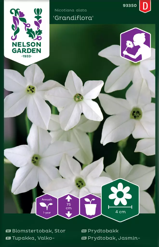 Valkotupakka 'Grandflora' siemen, Nelson Garden - Kukkien siemenet - 7312600933507 - 1