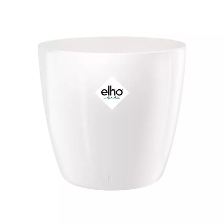 Elho Brussels Round Diamond valkoinen suojaruukku, 20 cm - Sisäruukut - 8711904273668 - 1