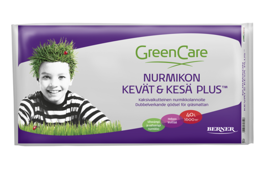 GreenCare Nurmikon Kevät & Kesä Plus 40 L - Lannoitteet - 6414504723428 - 1