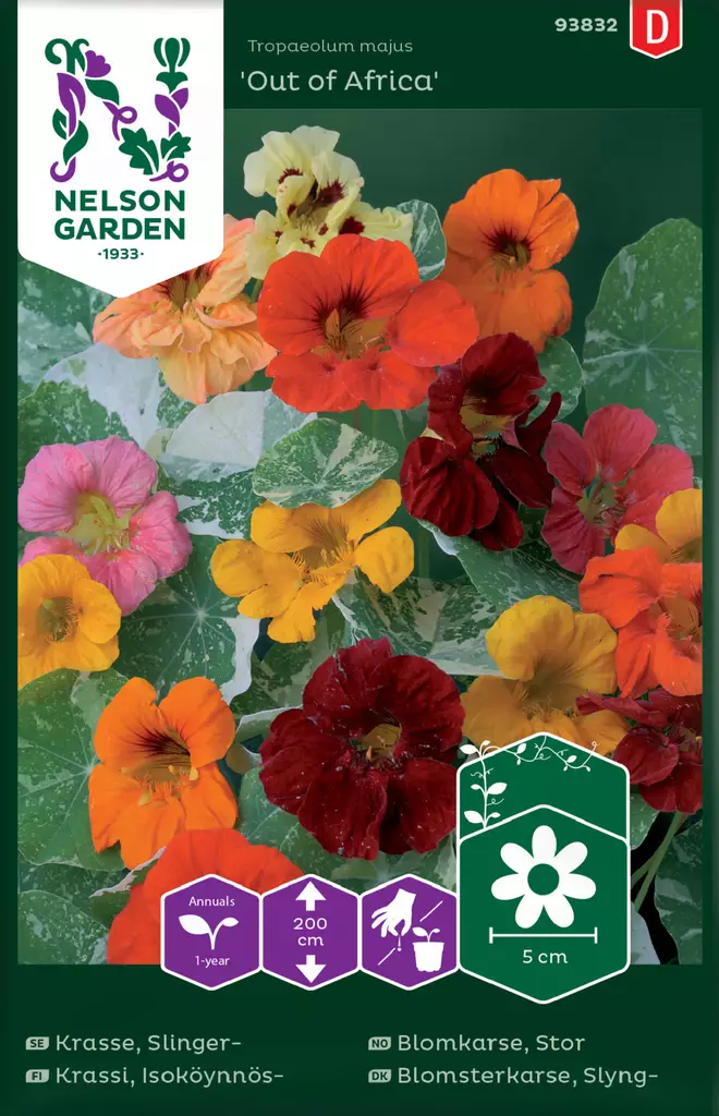 Isoköynnöskrassi 'Out of Africa' siemen, Nelson Garden - Kukkien siemenet - 7312600938328 - 1