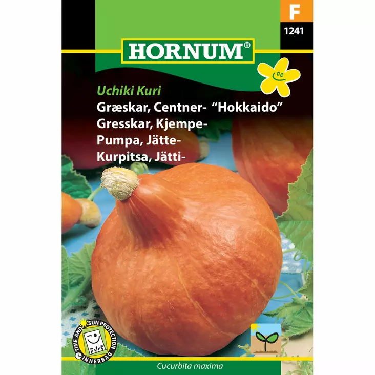 Jättikurpitsa, Cucurbita 'Uchiki Kuri', siemen, Hornum - Annossiemenet - 5708787012418 - 1
