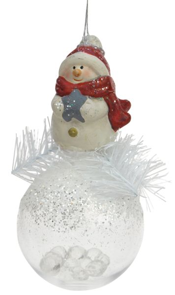 Joulupallo Lumiukko kirkas Weiste - Joulutuotteet - 6412740057338 - 1