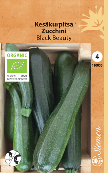 Kesäkurpitsa 'Black beauty', luomu, siemen, Schetelig - Annossiemenet - 6415151100358 - 1