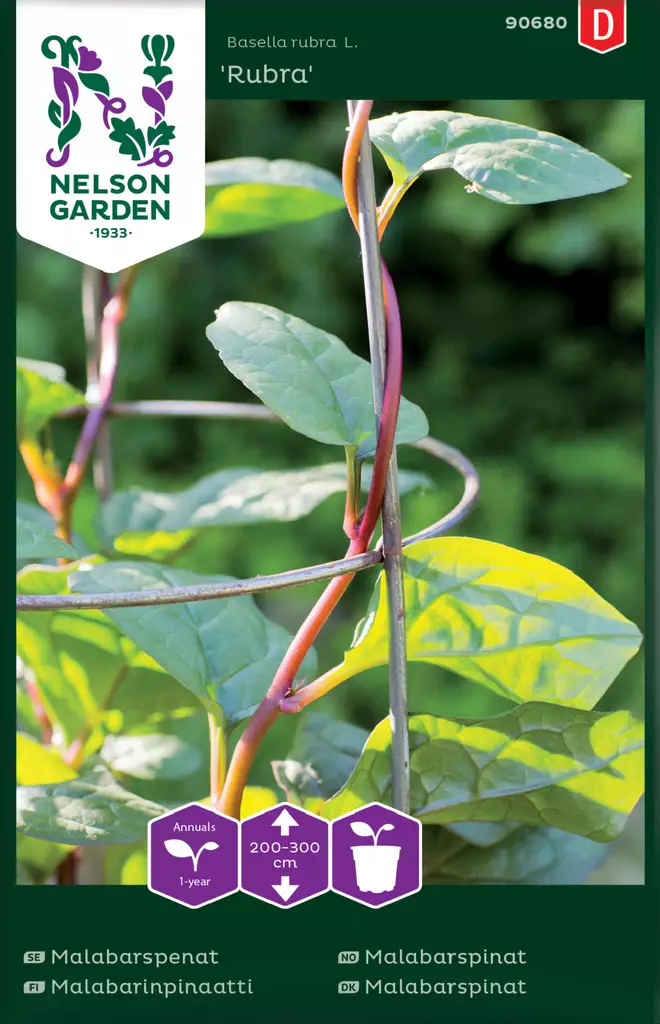 Malabarinpinaatti siemen, Nelson Garden - Vihannesten siemenet - 7312600906808 - 1