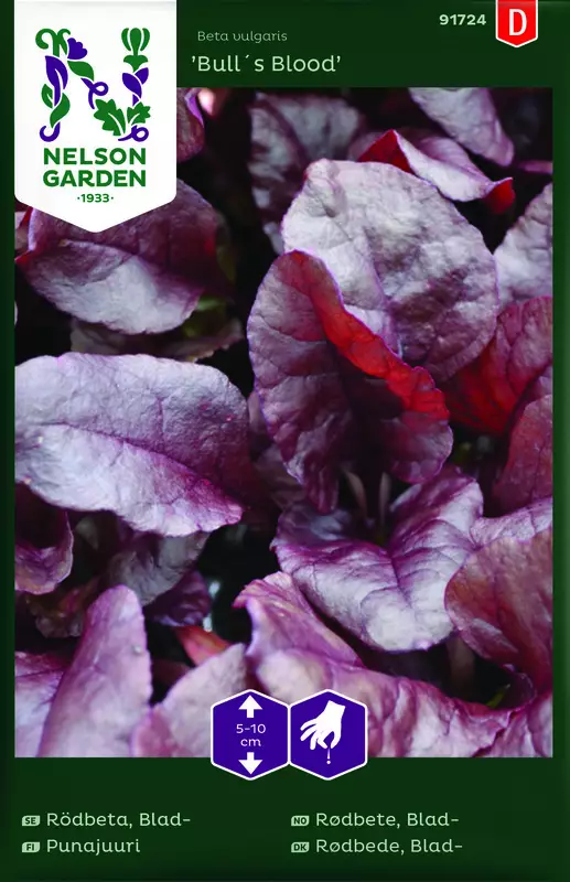 Punajuuri 'Bull´s Blood' siemen, Nelson Garden - Vihannesten siemenet - 7312600917248 - 1