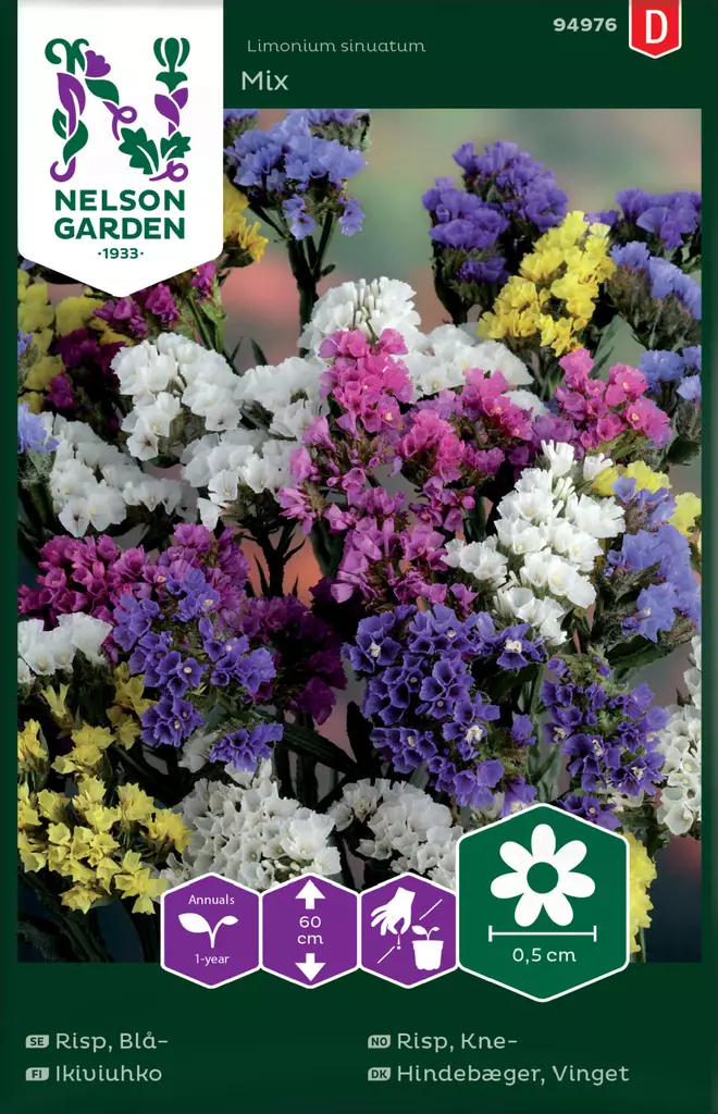 Sini-ikiviuhko, väriseos, siemen, Nelson Garden - Kukkien siemenet - 7312600949768 - 1