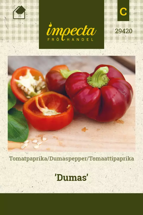 Tomaattipaprika 'Dumas', siemen, Impecta - Annossiemenet - 7332756294208 - 1