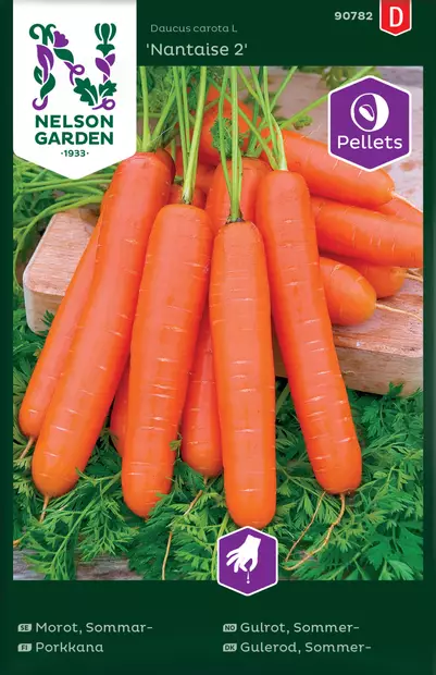 Porkkana 'Nantaise 2', pilleröity siemen, Nelson Garden - Vihannesten siemenet - 7312600907829 - 1