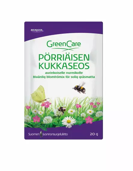 Pörriäisen kukkaseos aurinkoiselle nurmikolle 20 g GreenCare - Kukkien siemenet - 6414505163049 - 1