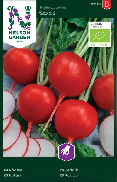 Retiisi 'Saxa 2' siemen, Nelson Garden - Vihannesten siemenet - 7312600911239 - 1