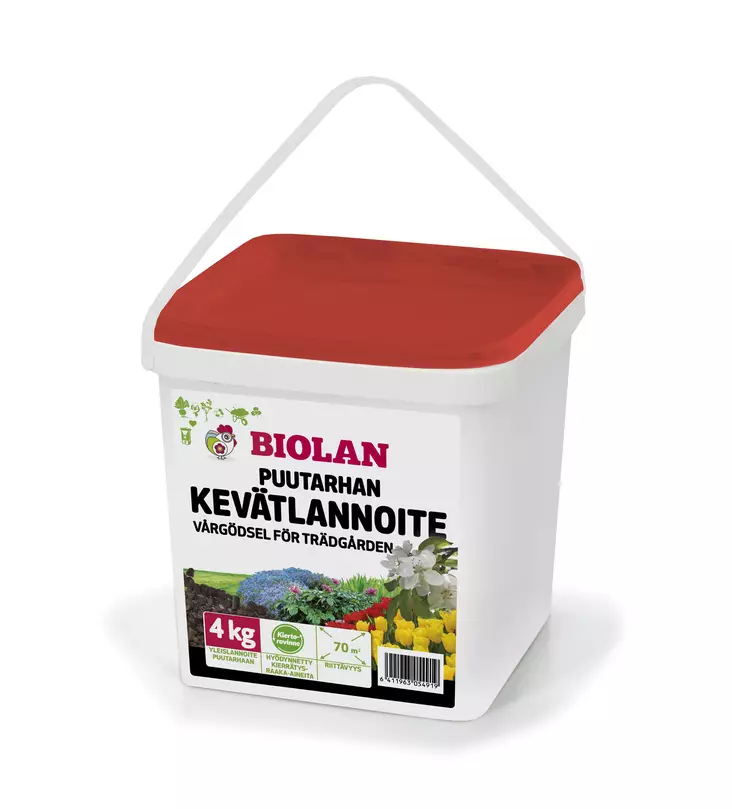 Biolan Puutarhan Kevätlannoite 4 kg - Puutarhalannoitteet, pienet pakkaukset - 6411963054919 - 1