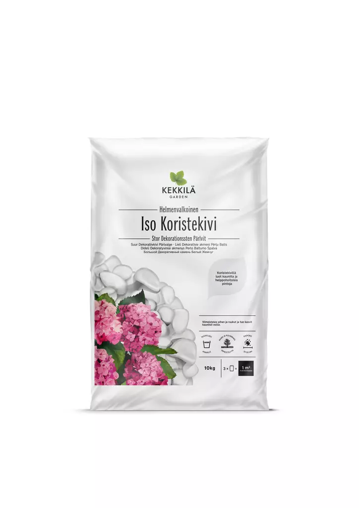 Iso Koristekivi Helmenvalkoinen 10 kg - Katteet - 6433000101189 - 1