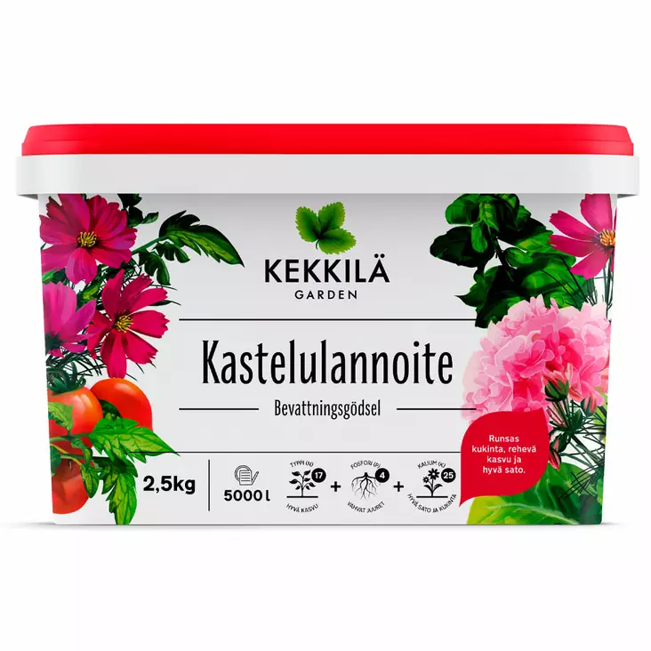 Kekkilä Kastelulannoite 2,5 kg - Kesäkukka- ja hyötytarhalannoitteet - 6433000600859 - 1