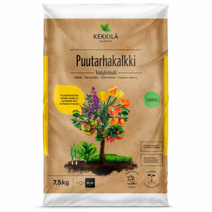 Kekkilä Puutarhakalkki 7,5 kg, jauhe - Kalkit - 6433000610469 - 1