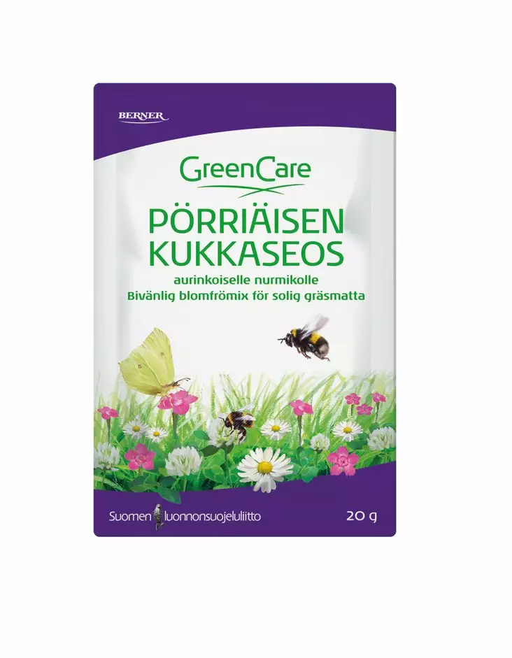 Pörriäisen kukkaseos aurinkoiselle nurmikolle 20 g GreenCare - Kukkien siemenet - 6414505163049 - 1