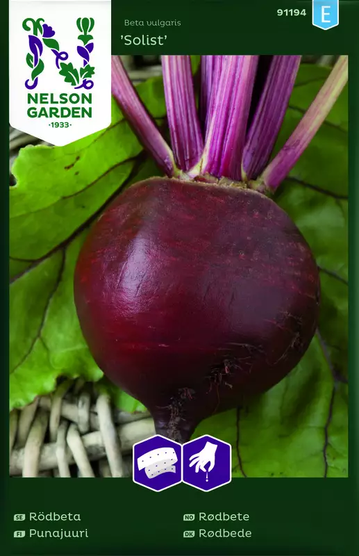 Punajuuri 'Solist' kylvönauha, Nelson Garden - Vihannesten siemenet - 7312600911949 - 1