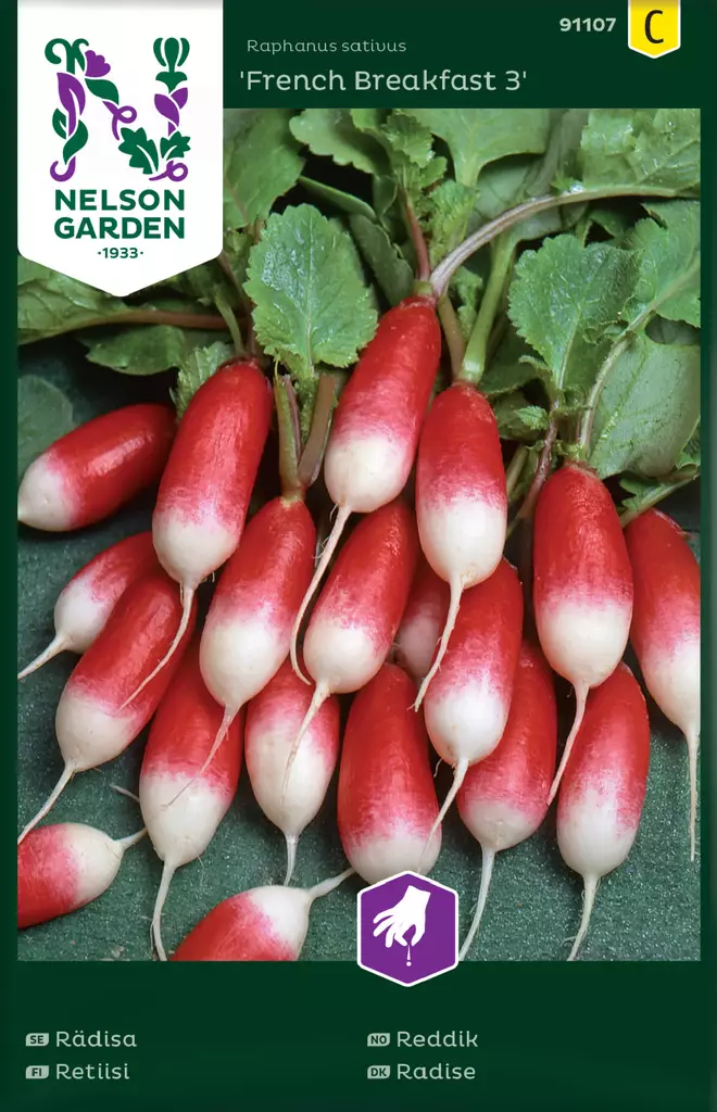 Retiisi 'French Breakfast 3' siemen, Nelson Garden - Vihannesten siemenet - 7312600911079 - 1